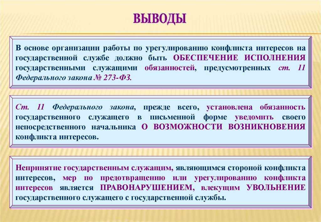Уведомление о конфликте интересов на государственной службе образец